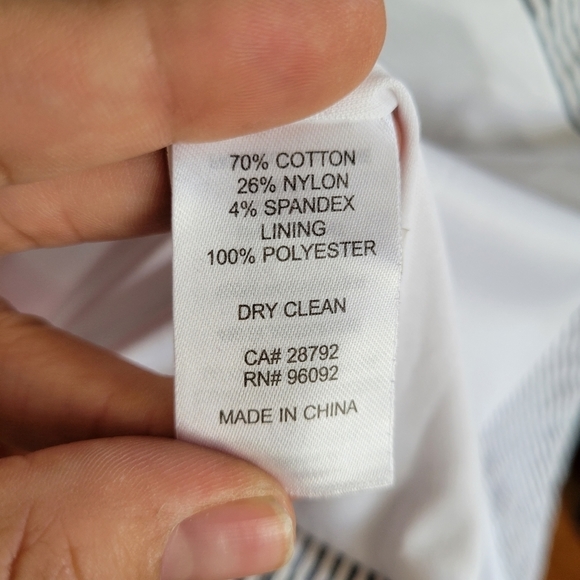 Dalia Pinstripe Blazer Sz L Cotton Blend - Picture 11 of 11